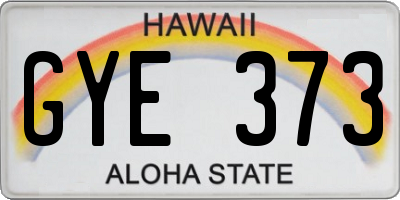 HI license plate GYE373
