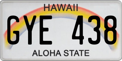 HI license plate GYE438