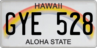 HI license plate GYE528