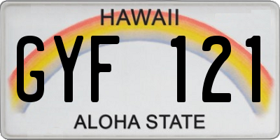 HI license plate GYF121