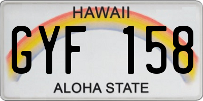 HI license plate GYF158