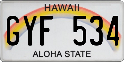 HI license plate GYF534