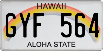 HI license plate GYF564