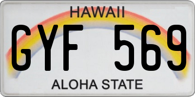 HI license plate GYF569