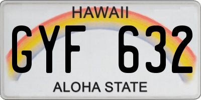 HI license plate GYF632