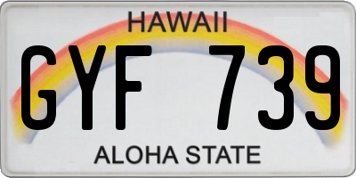 HI license plate GYF739