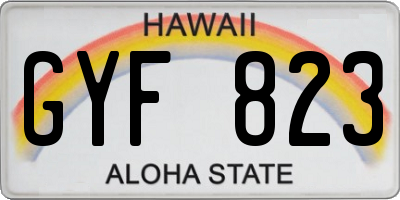 HI license plate GYF823