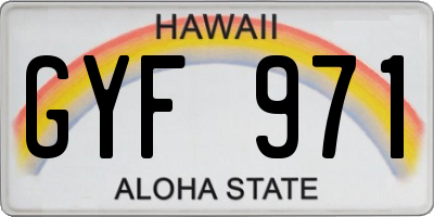 HI license plate GYF971