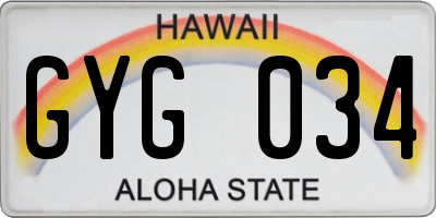 HI license plate GYG034