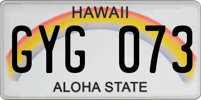 HI license plate GYG073