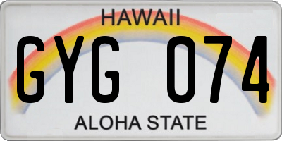 HI license plate GYG074
