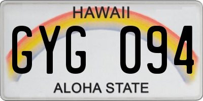 HI license plate GYG094