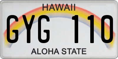 HI license plate GYG110