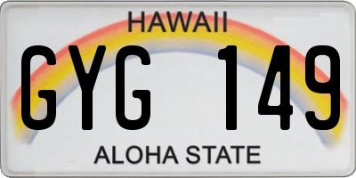 HI license plate GYG149