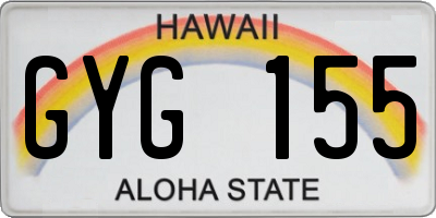 HI license plate GYG155