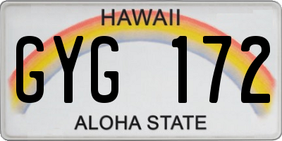 HI license plate GYG172