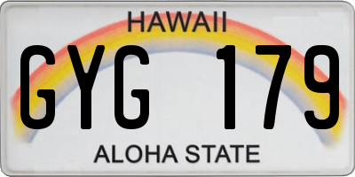 HI license plate GYG179