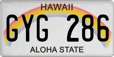 HI license plate GYG286