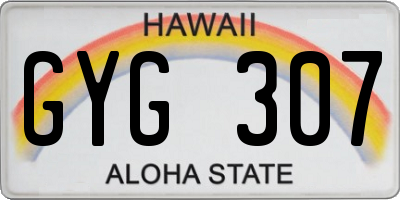HI license plate GYG307