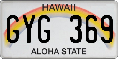 HI license plate GYG369