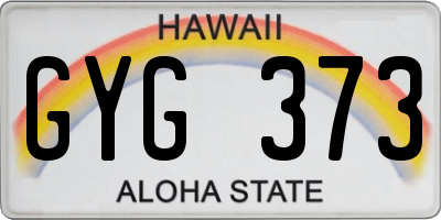HI license plate GYG373
