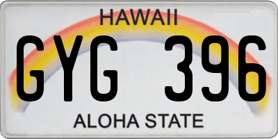 HI license plate GYG396