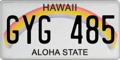 HI license plate GYG485