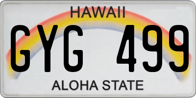 HI license plate GYG499
