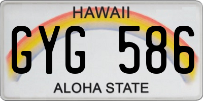 HI license plate GYG586