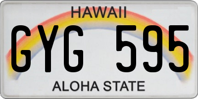 HI license plate GYG595