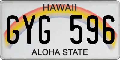 HI license plate GYG596