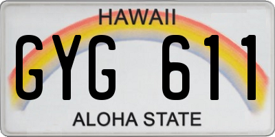 HI license plate GYG611