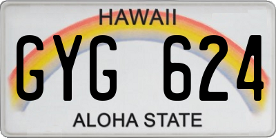 HI license plate GYG624