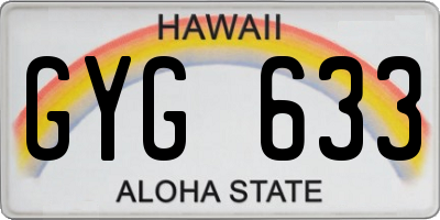 HI license plate GYG633