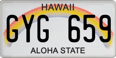 HI license plate GYG659