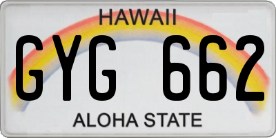HI license plate GYG662