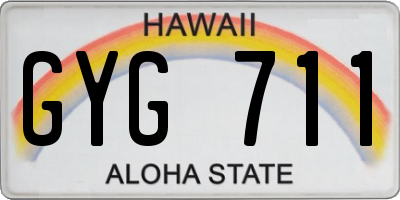 HI license plate GYG711