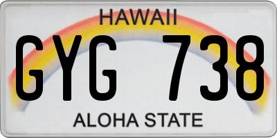 HI license plate GYG738