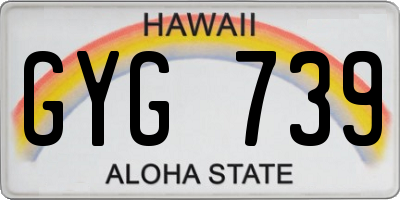 HI license plate GYG739