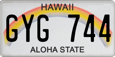 HI license plate GYG744