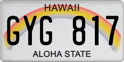 HI license plate GYG817