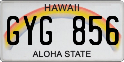 HI license plate GYG856