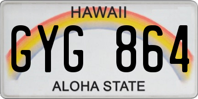 HI license plate GYG864