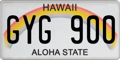 HI license plate GYG900
