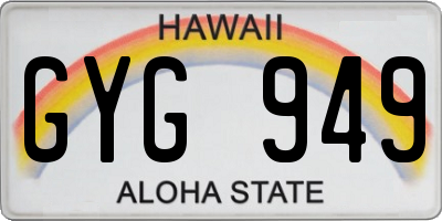 HI license plate GYG949