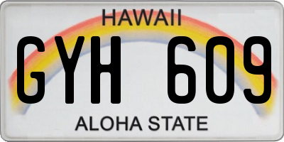 HI license plate GYH609