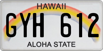 HI license plate GYH612