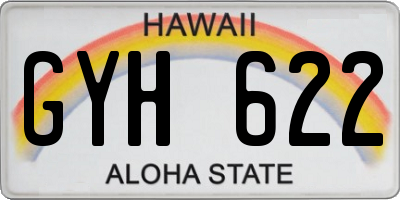 HI license plate GYH622