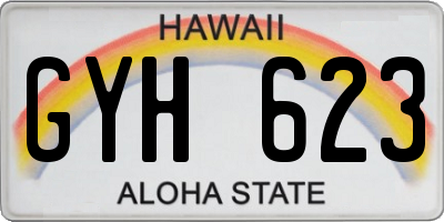 HI license plate GYH623