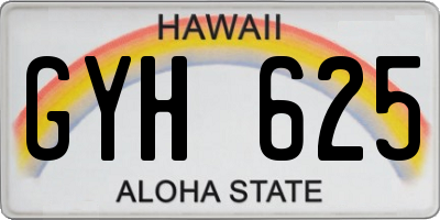 HI license plate GYH625